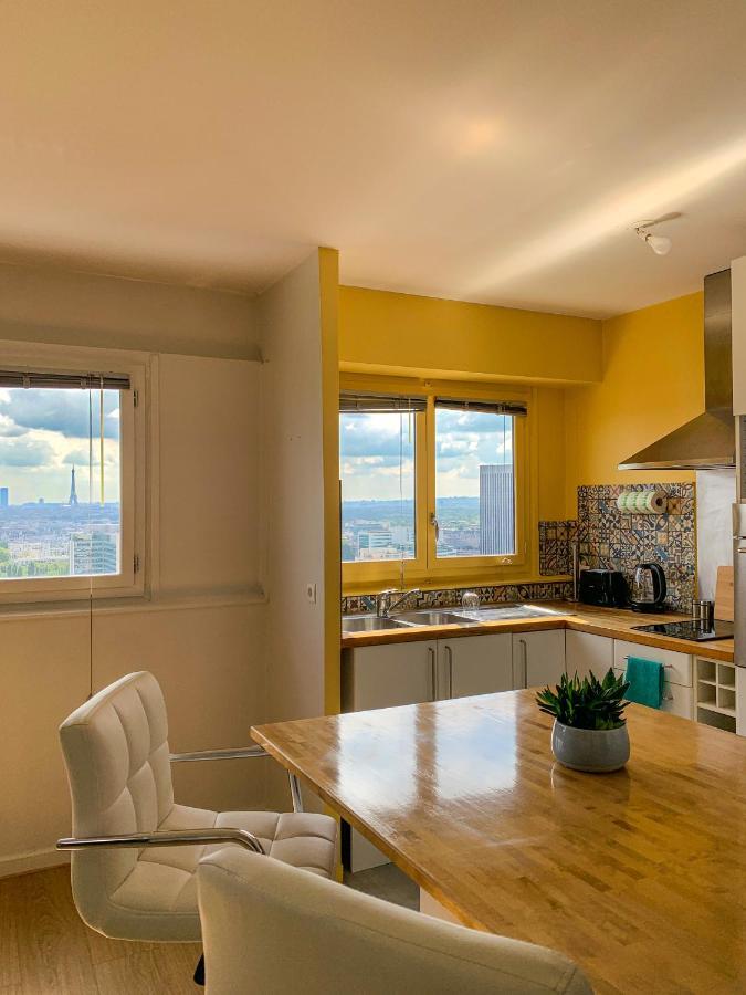 Vue Panoramique Sur Paris : Sublime Appartement Au Centre De Courbevoie Kültér fotó